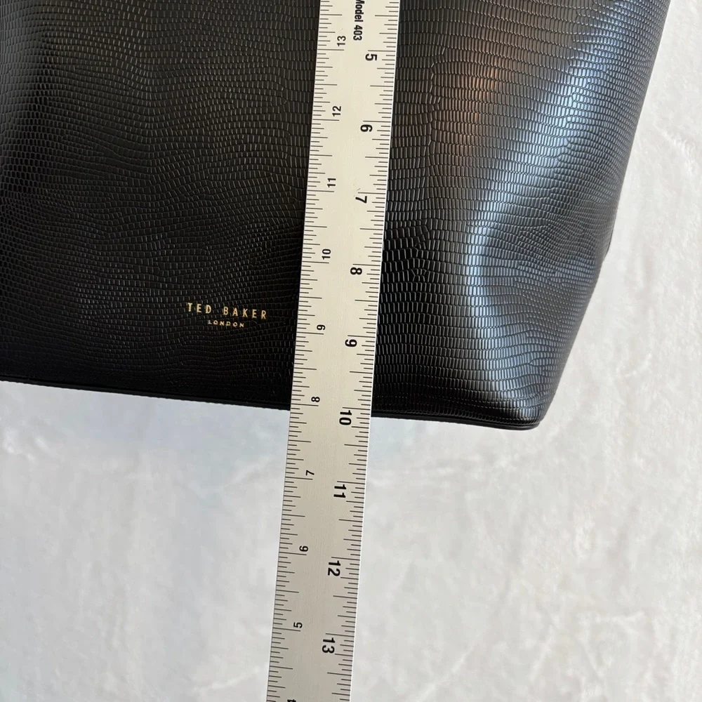 Ted Baker Black leather pebble‎ Textured Delma shopper Tote Bag